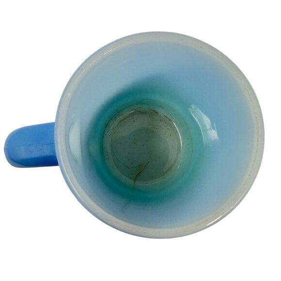 Fire King Blue Ombre Milk Glass Mug - Made in USA - Picture 3 of 5